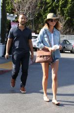 CHRISSY TEIGEN in Daisy Duke Out in West Hollywood