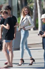CHRISSY TEIGEN on the Set of a Photoshoot in Los Angeles