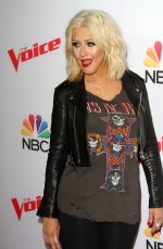 CHRISTINA AGUILERA at The Voice, Season 8 Red Carpet Event in West Hollywood