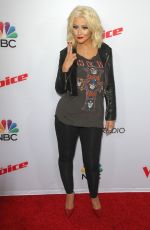 CHRISTINA AGUILERA at The Voice, Season 8 Red Carpet Event in West Hollywood