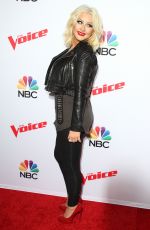 CHRISTINA AGUILERA at The Voice, Season 8 Red Carpet Event in West Hollywood