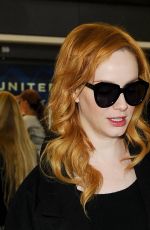 CHRISTINA HENDRICKS Arrives at Los Angeles International Airport