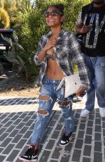 CHRISTINA MILIAN in Ripped Jeans and Tank Top Out in Los Angeles