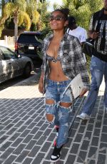 CHRISTINA MILIAN in Ripped Jeans and Tank Top Out in Los Angeles