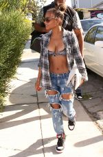 CHRISTINA MILIAN in Ripped Jeans and Tank Top Out in Los Angeles