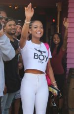 CHRISTINA MILIAN Outside a Pink tTaco in Los Angeles