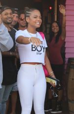 CHRISTINA MILIAN Outside a Pink tTaco in Los Angeles