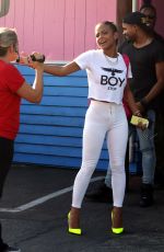 CHRISTINA MILIAN Outside a Pink tTaco in Los Angeles