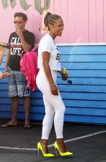 CHRISTINA MILIAN Outside a Pink tTaco in Los Angeles
