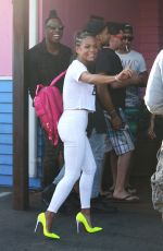 CHRISTINA MILIAN Outside a Pink tTaco in Los Angeles