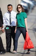 COBIE SMULDERS Arrives at Jimmy Limmel Live! in Hollywood