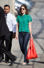 COBIE SMULDERS Arrives at Jimmy Limmel Live! in Hollywood
