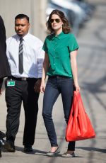 COBIE SMULDERS Arrives at Jimmy Limmel Live! in Hollywood