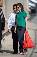 COBIE SMULDERS Arrives at Jimmy Limmel Live! in Hollywood