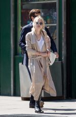 DAKOTA FANNING in Over-the-knee Boots Out in New York