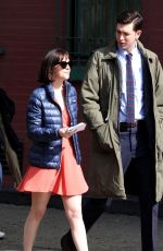 DAKOTA JOHNSON at How to be Single Movie Set in New York 04/21/2015