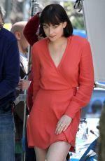 DAKOTA JOHNSON at How to be Single Movie Set in New York 04/21/2015