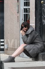 DAKOTA JOHNSON at How to be Single Movie Set in New York 04/21/2015