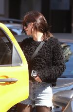DAKOTA JOHNSON in Jeans Shorts Out in New York