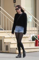 DAKOTA JOHNSON in Jeans Shorts Out in New York