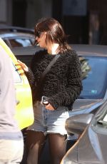 DAKOTA JOHNSON in Jeans Shorts Out in New York