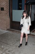 DAKOTA JOHNSON Leaves Her Hotel in New York