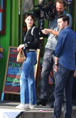DAKOTA JOHNSON on the Set of How to be Single in New York 04/21/2015