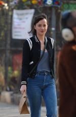 DAKOTA JOHNSON on the Set of How to be Single in New York 04/21/2015