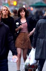 DAKOTA JOHNSON on the Set of How to be Single in New York