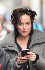 DAKOTA JOHNSON on the Set of How to be Single in New York
