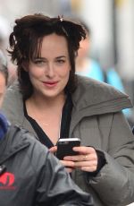 DAKOTA JOHNSON on the Set of How to be Single in New York