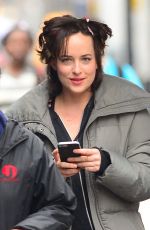 DAKOTA JOHNSON on the Set of How to be Single in New York