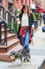DAKOTA JOHNSON Out and About in New York with Her Dog
