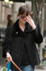 DAKOTA JOHNSON Walks Her Dog Out in Bew York