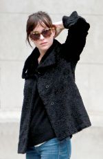 DAKOTA JOHNSON Walks Her Dog Out in Bew York