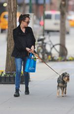 DAKOTA JOHNSON Walks Her Dog Out in Bew York