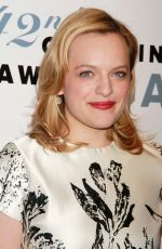 ELIZABETH MOSS at 2015 Chaplin Award Gala in New York