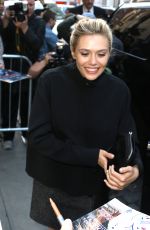 ELIZABETH OLSEN at a Apple Store in New York