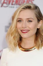 ELIZABETH OLSEN at Avengers: Age of Ultron Premiere in Hollywood