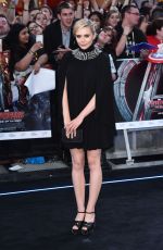 ELIZABETH OLSEN at Avengers: Age of Ultron Premiere in London