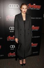 ELIZABETH OLSEN at Avengers: Age of Ultron Screening in New York
