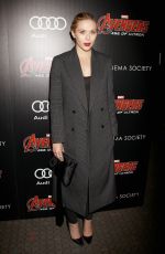 ELIZABETH OLSEN at Avengers: Age of Ultron Screening in New York