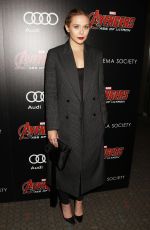 ELIZABETH OLSEN at Avengers: Age of Ultron Screening in New York