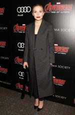 ELIZABETH OLSEN at Avengers: Age of Ultron Screening in New York