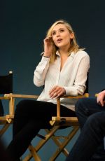 ELIZABETH OLSEN at Meet the Filmmakers Avengers:Age of Ultron at Apple Store in London