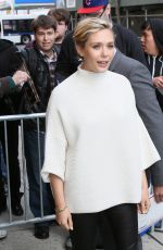 ELIZABETH OLSEN at The Daily Show with Jon Stewart in New York