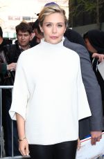 ELIZABETH OLSEN at The Daily Show with Jon Stewart in New York