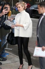 ELIZABETH OLSEN at The Daily Show with Jon Stewart in New York