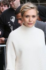 ELIZABETH OLSEN at The Daily Show with Jon Stewart in New York