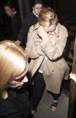 ELIZABETH OLSEN Leaves Her Hotel in London 04/20/2015